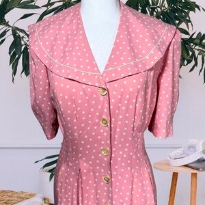 Vintage 40’s Style Sailor Button Down Dress